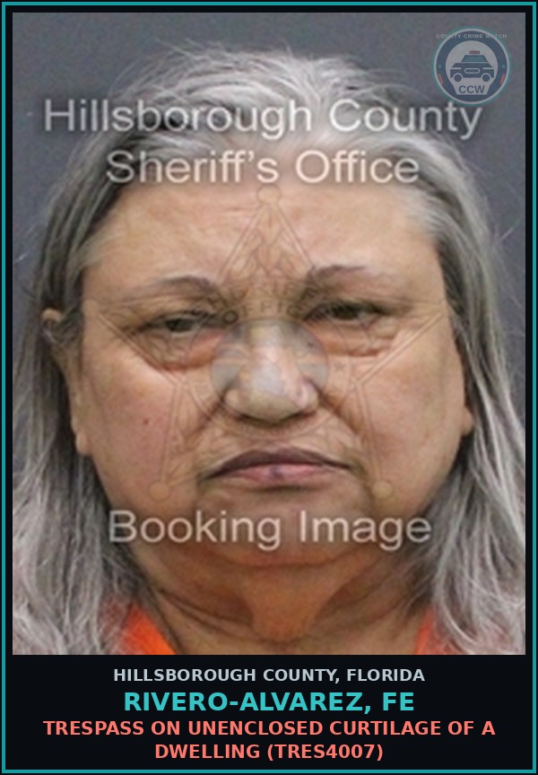 Booking mugshot of RIVERO-ALVAREZ, FE in Hillsborough County
