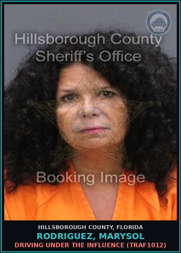 Booking mugshot of RODRIGUEZ, MARYSOL in Hillsborough County