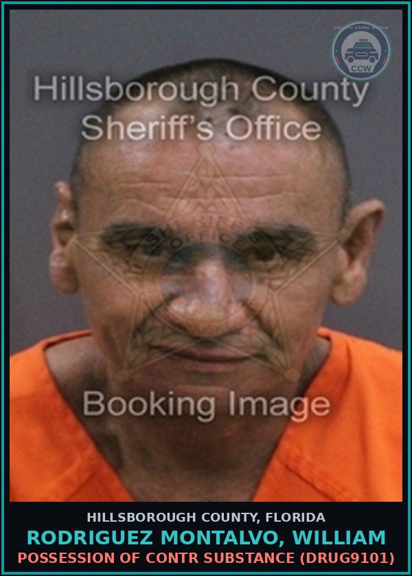 Booking mugshot of RODRIGUEZ MONTALVO, WILLIAM in Hillsborough County