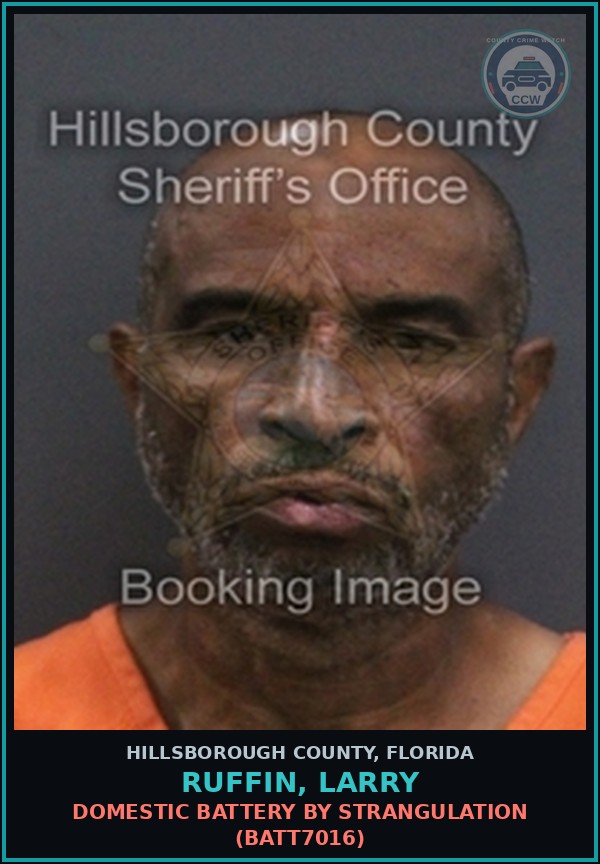 Booking mugshot of RUFFIN, LARRY in Hillsborough County