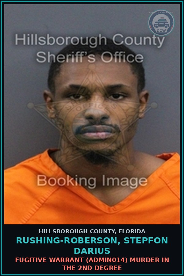 Booking mugshot of RUSHING-ROBERSON, STEPFON DARIUS in Hillsborough County
