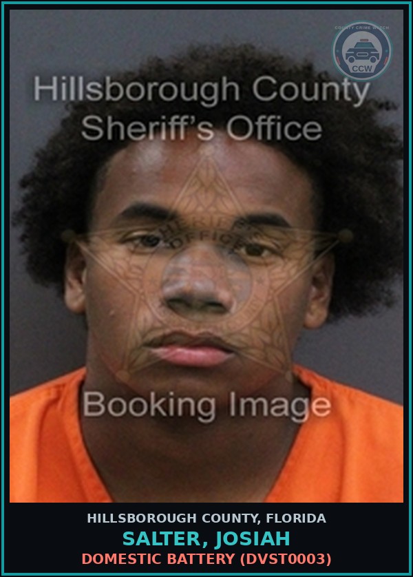 Booking mugshot of SALTER, JOSIAH in Hillsborough County