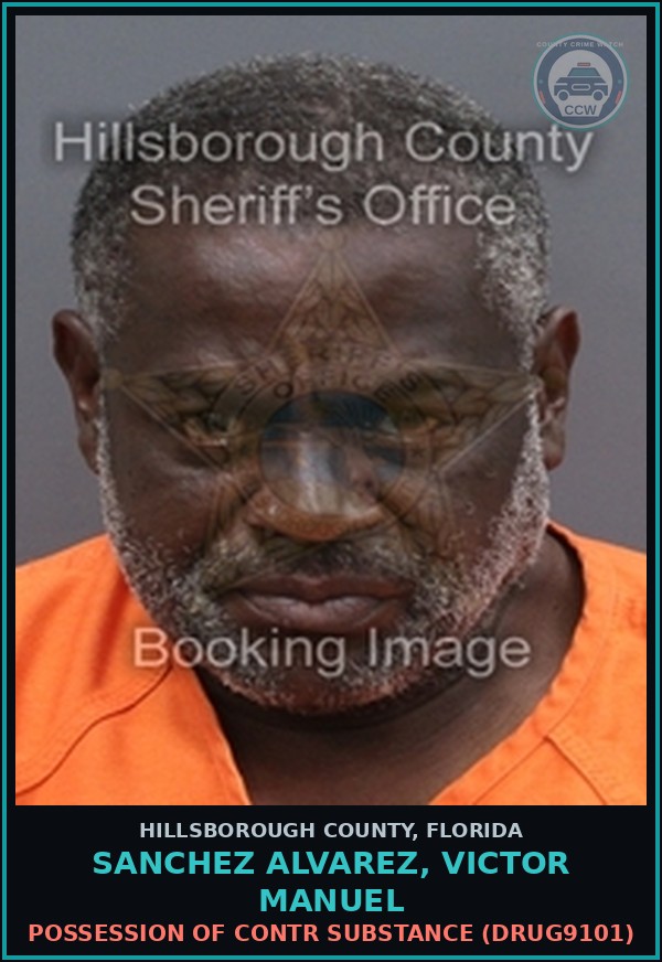 Booking mugshot of SANCHEZ ALVAREZ, VICTOR MANUEL in Hillsborough County