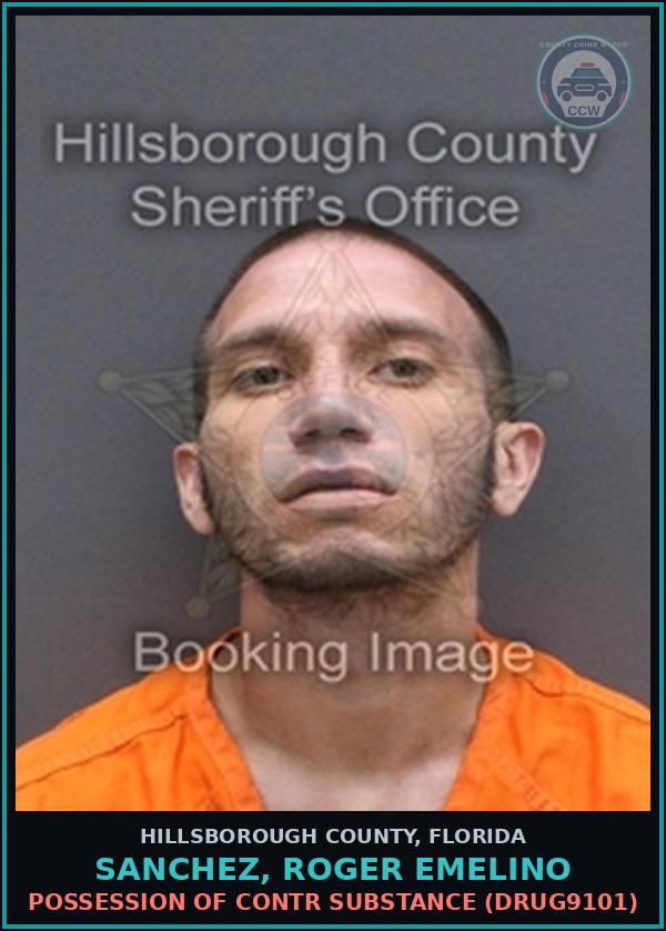 Booking mugshot of SANCHEZ, ROGER EMELINO in Hillsborough County