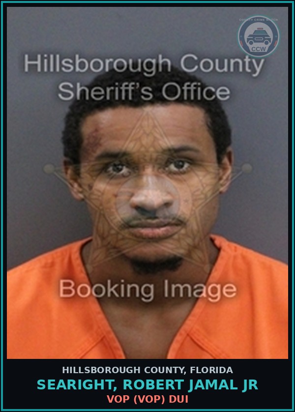 Booking mugshot of SEARIGHT, ROBERT JAMAL JR in Hillsborough County