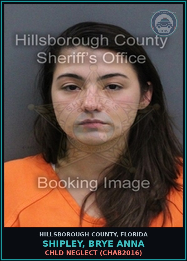 Booking mugshot of SHIPLEY, BRYE ANNA in Hillsborough County