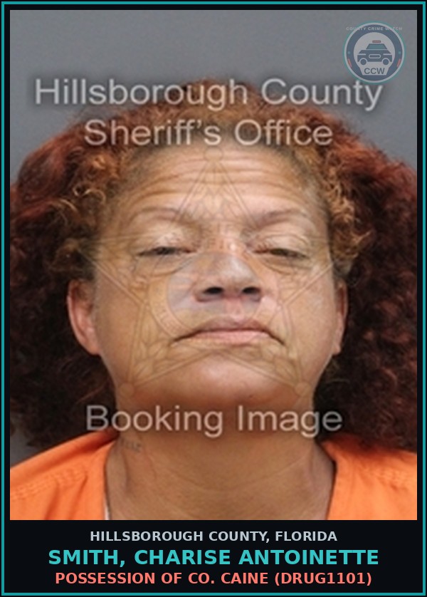 Booking mugshot of SMITH, CHARISE ANTOINETTE in Hillsborough County