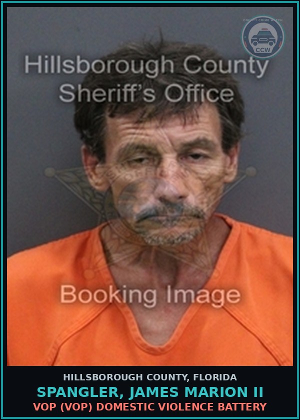 Booking mugshot of SPANGLER, JAMES MARION II in Hillsborough County