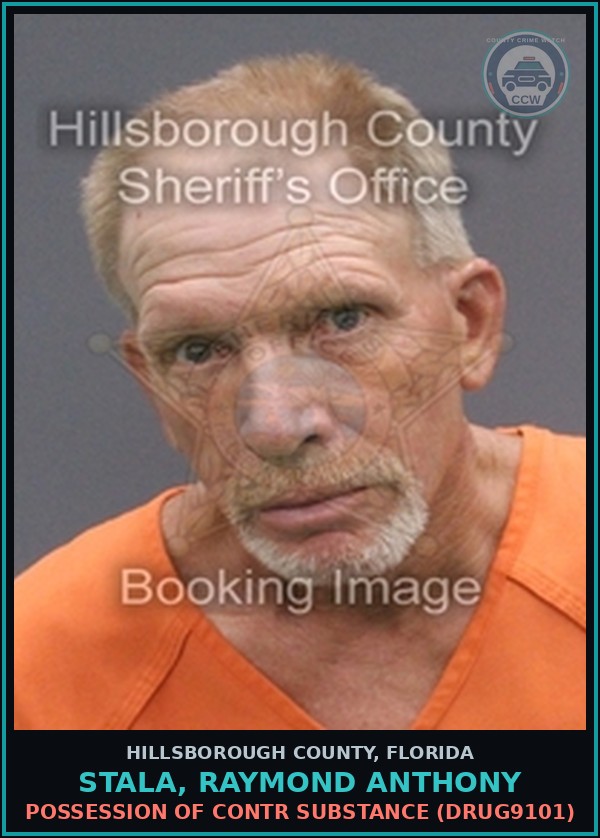 Booking mugshot of STALA, RAYMOND ANTHONY in Hillsborough County