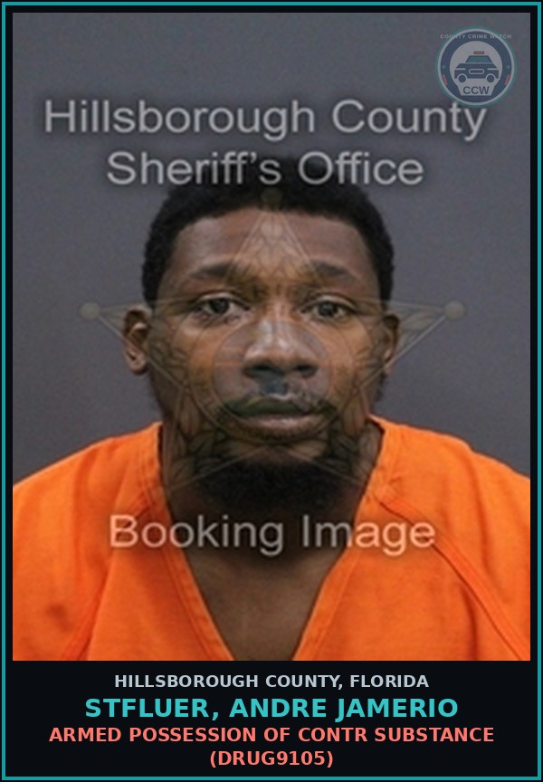 Booking mugshot of STFLUER, ANDRE JAMERIO in Hillsborough County