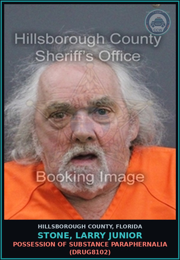 Booking mugshot of STONE, LARRY JUNIOR in Hillsborough County