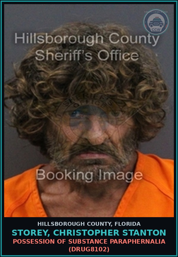 Booking mugshot of STOREY, CHRISTOPHER STANTON in Hillsborough County