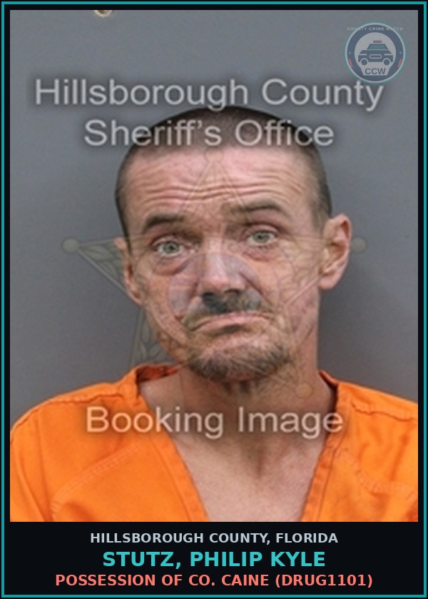 Booking mugshot of STUTZ, PHILIP KYLE in Hillsborough County