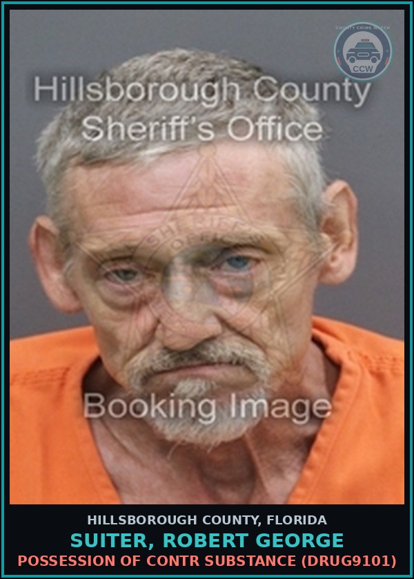 Booking mugshot of SUITER, ROBERT GEORGE in Hillsborough County
