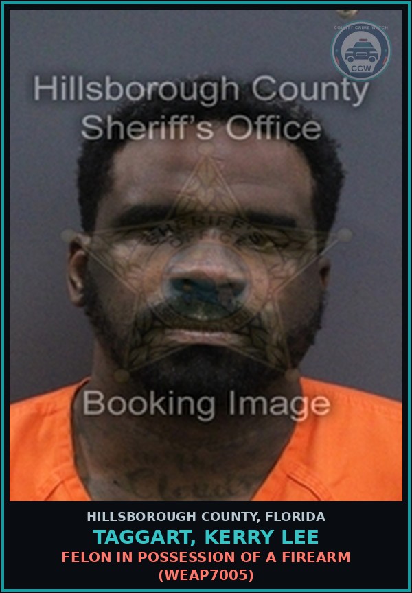 Booking mugshot of TAGGART, KERRY LEE in Hillsborough County