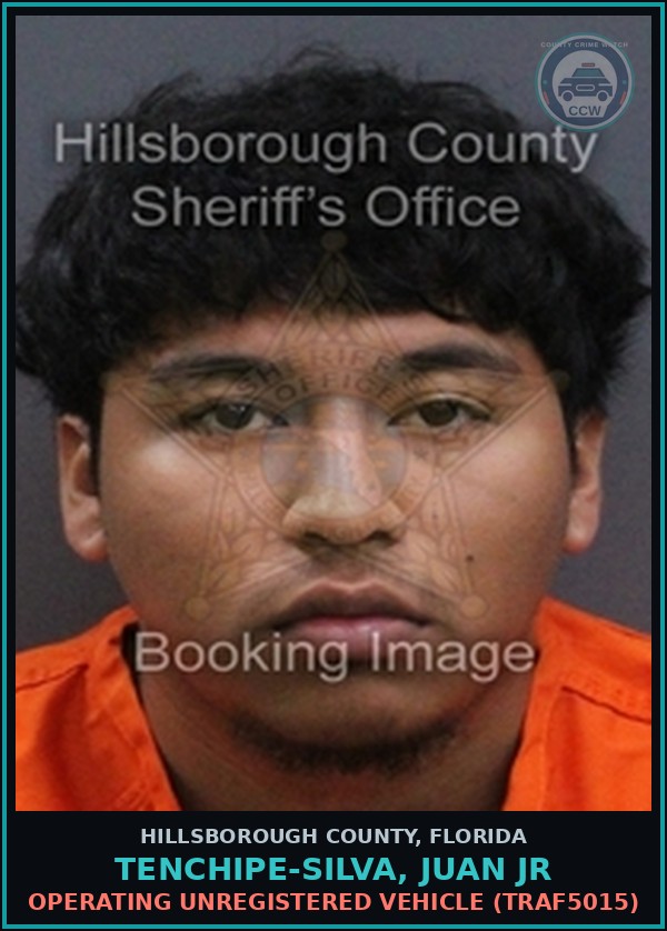 Booking mugshot of TENCHIPE-SILVA, JUAN JR in Hillsborough County