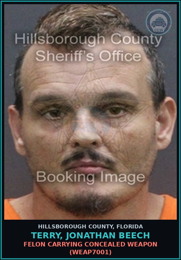 Booking mugshot of TERRY, JONATHAN BEECH in Hillsborough County