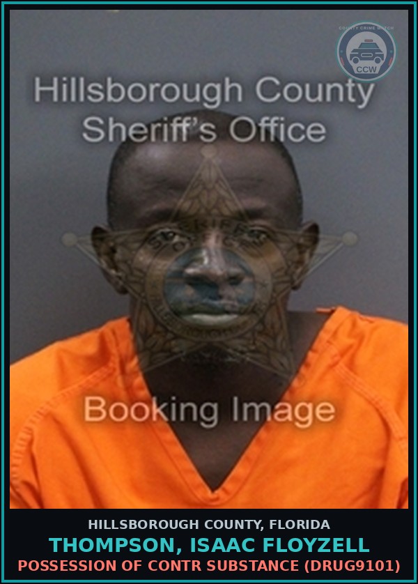 Booking mugshot of THOMPSON, ISAAC FLOYZELL in Hillsborough County