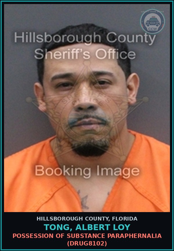 Booking mugshot of TONG, ALBERT LOY in Hillsborough County