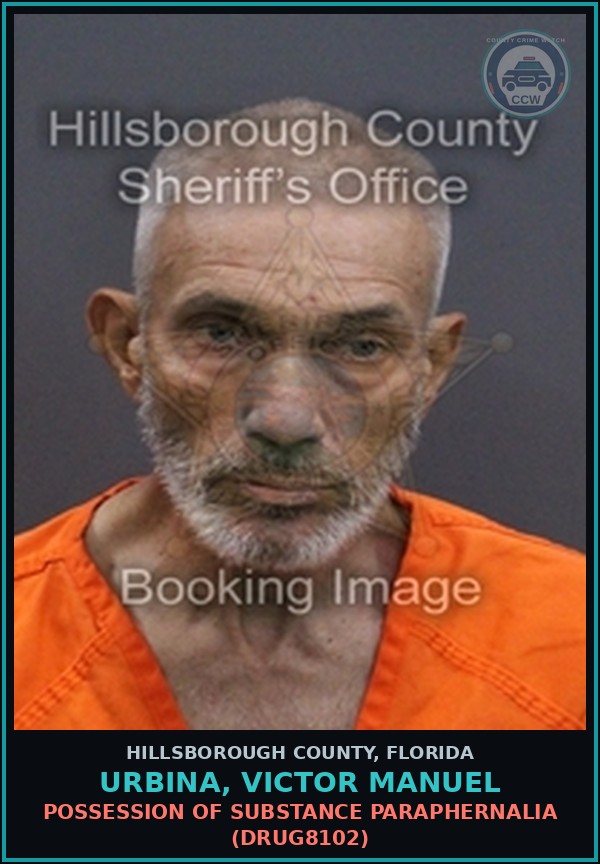 Booking mugshot of URBINA, VICTOR MANUEL in Hillsborough County
