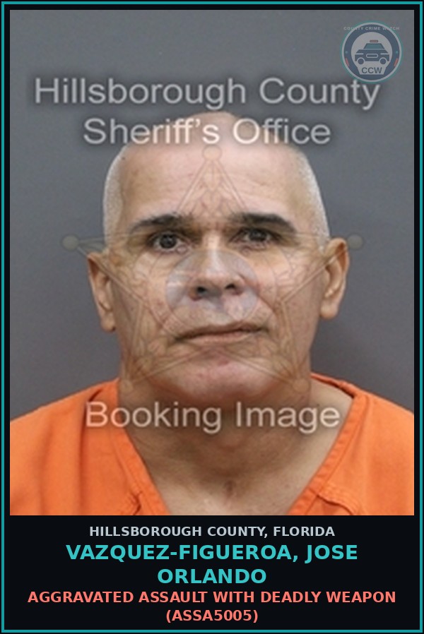 Booking mugshot of VAZQUEZ-FIGUEROA, JOSE ORLANDO in Hillsborough County