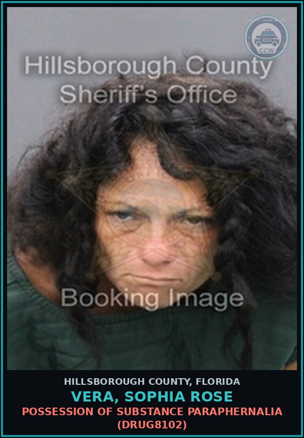 Booking mugshot of VERA, SOPHIA ROSE in Hillsborough County
