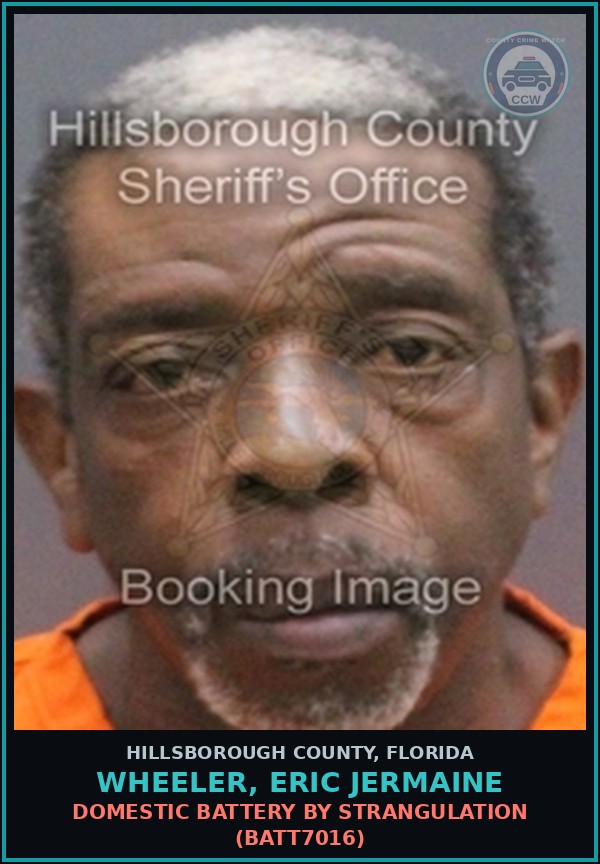 Booking mugshot of WHEELER, ERIC JERMAINE in Hillsborough County