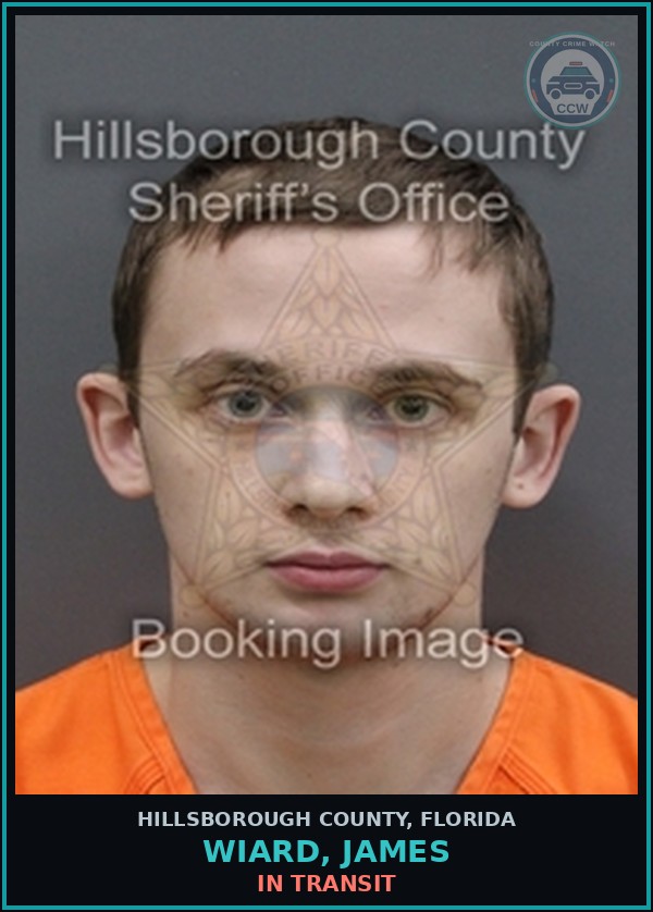 Booking mugshot of WIARD, JAMES in Hillsborough County