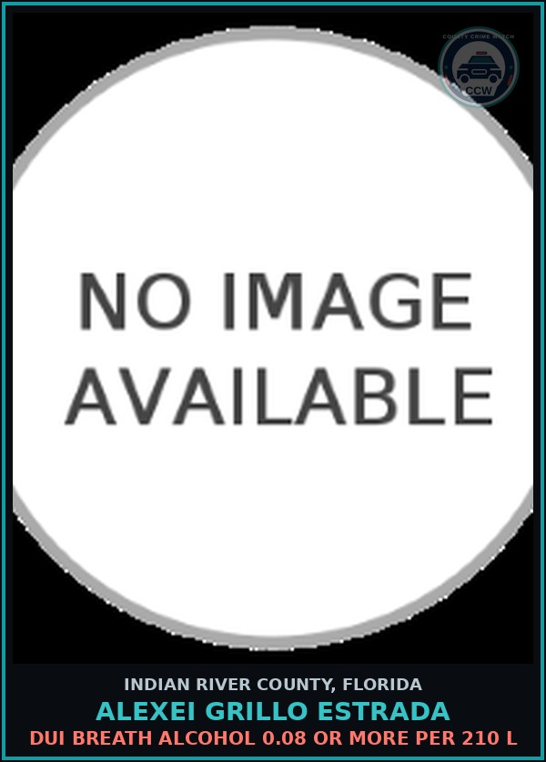 Booking mugshot of Alexei Grillo Estrada in Indian River County