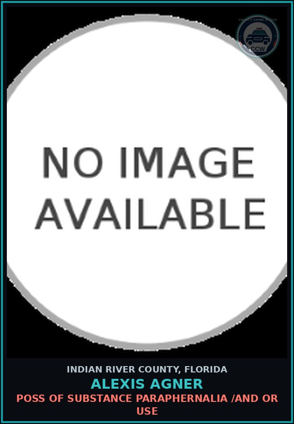 Booking mugshot of Alexis Agner in Indian River County