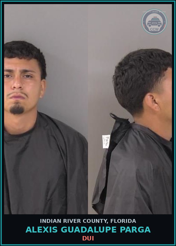 Booking mugshot of Alexis Guadalupe Parga in Indian River County