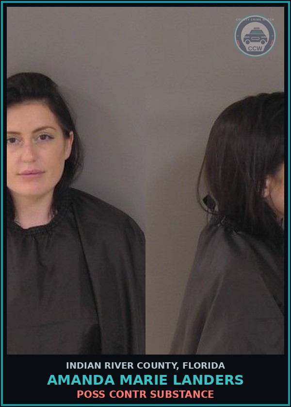Booking mugshot of Amanda Marie Landers in Indian River County
