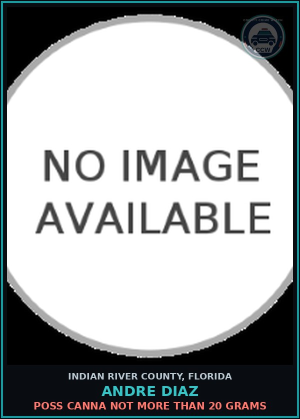 Booking mugshot of Andre Diaz in Indian River County