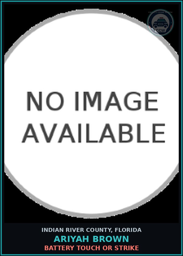 Booking mugshot of Ariyah Brown in Indian River County