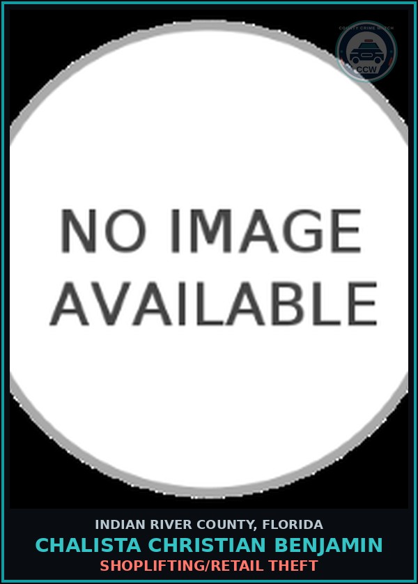 Booking mugshot of Chalista Christian Benjamin in Indian River County