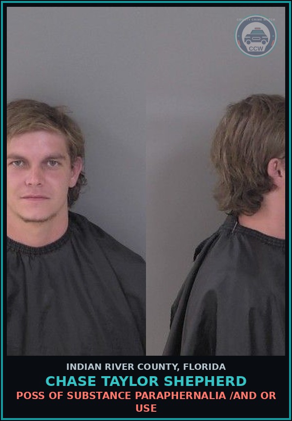 Booking mugshot of CHASE TAYLOR SHEPHERD in Indian River County