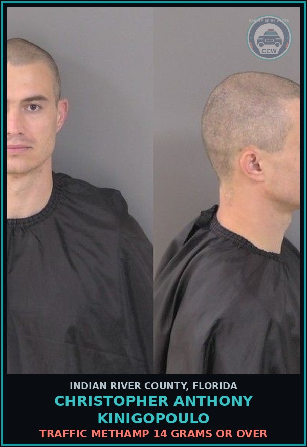 Booking mugshot of Christopher Anthony Kinigopoulo in Indian River County
