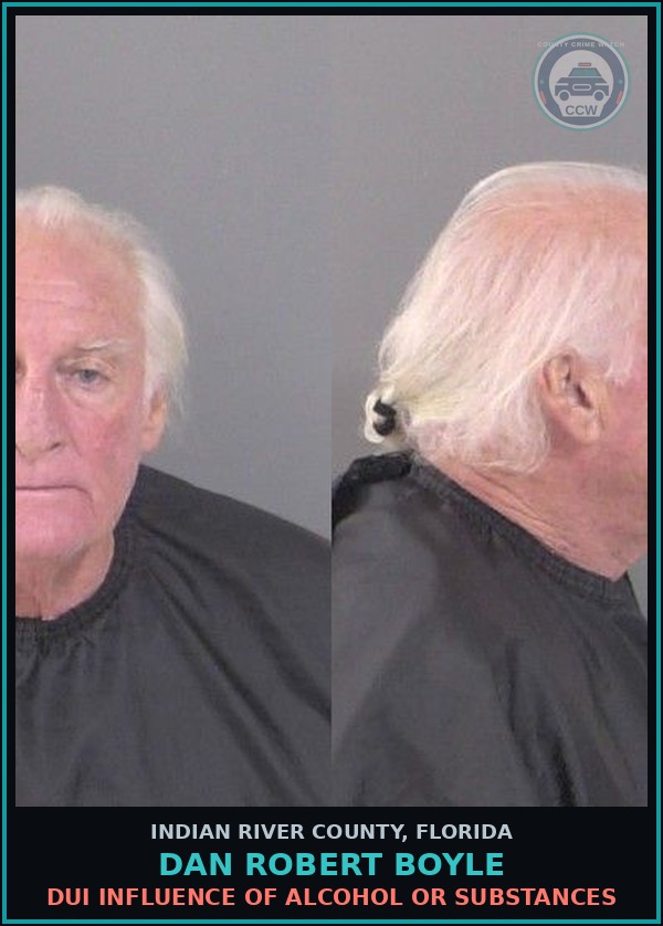 Booking mugshot of Dan Robert Boyle in Indian River County