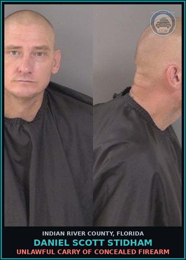 Booking mugshot of Daniel Scott Stidham in Indian River County