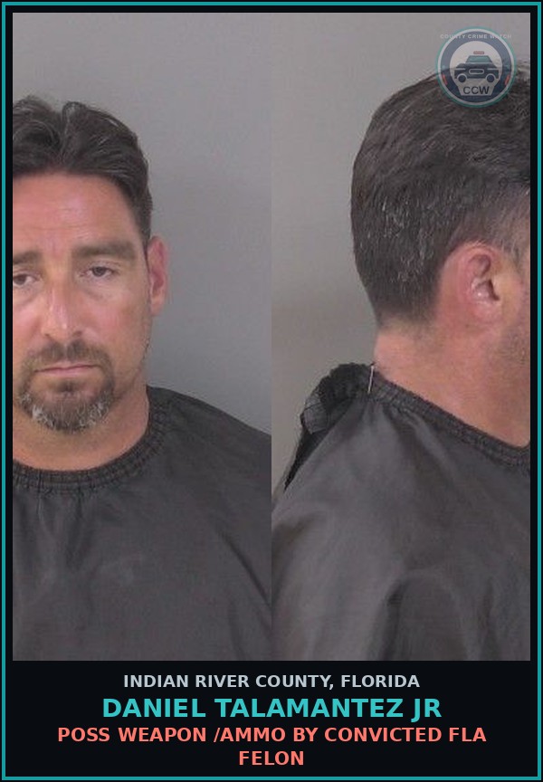 Booking mugshot of Daniel Talamantez Jr in Indian River County