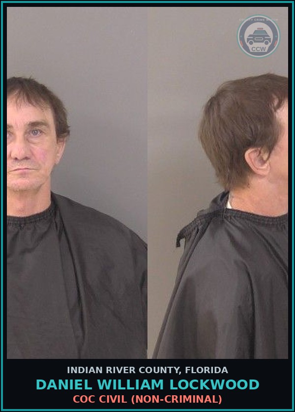 Booking mugshot of Daniel William Lockwood in Indian River County