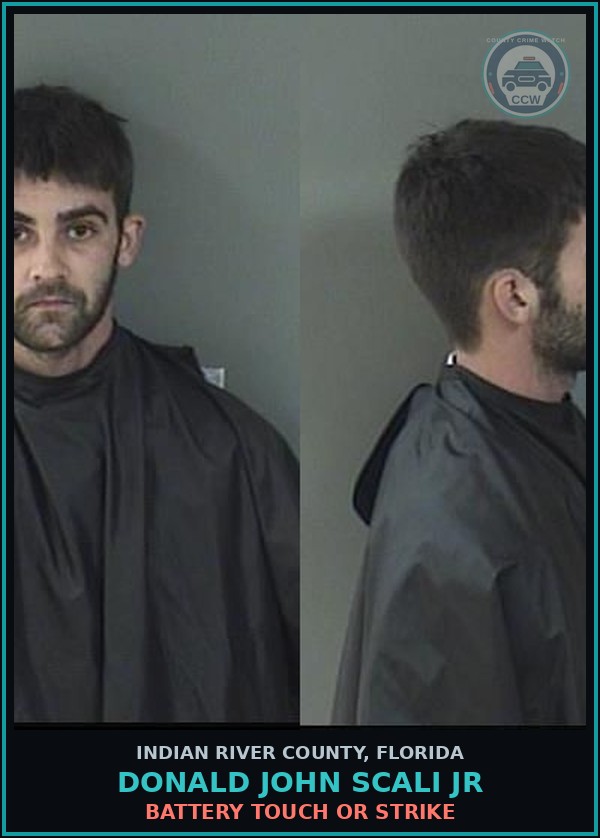 Booking mugshot of Donald John Scali Jr in Indian River County