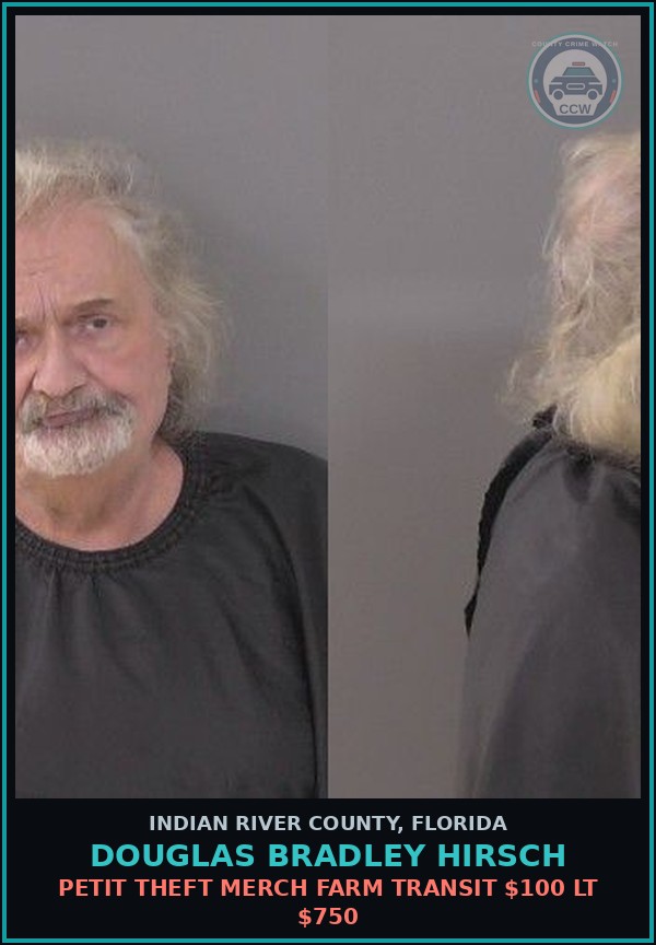 Booking mugshot of DOUGLAS BRADLEY HIRSCH in Indian River County