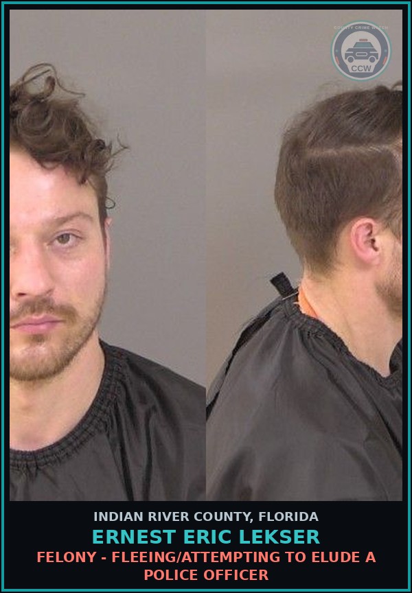 Booking mugshot of Ernest Eric Lekser in Indian River County