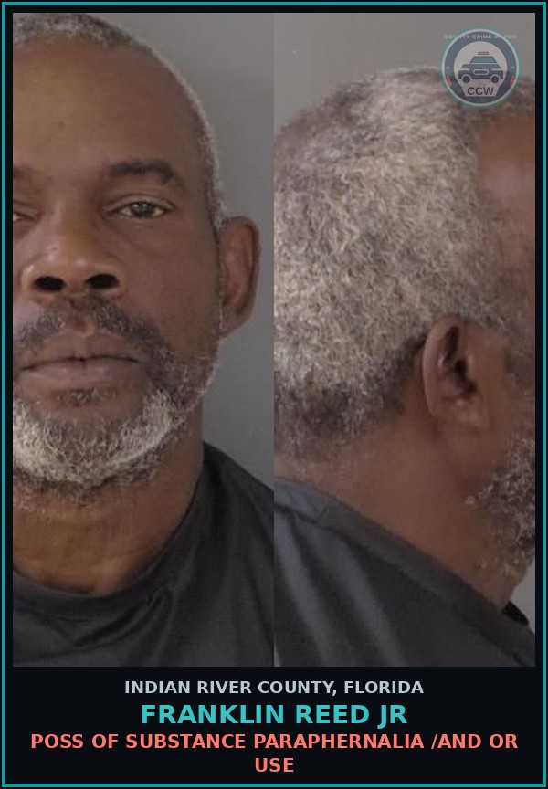 Booking mugshot of Franklin Reed Jr in Indian River County