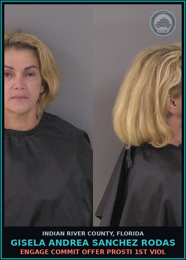 Booking mugshot of Gisela Andrea Sanchez Rodas in Indian River County