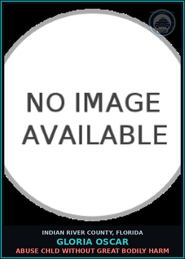 Booking mugshot of Gloria Oscar in Indian River County
