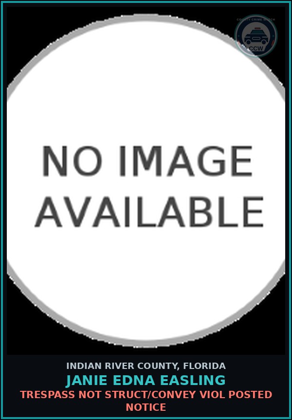 Booking mugshot of Janie Edna Easling in Indian River County