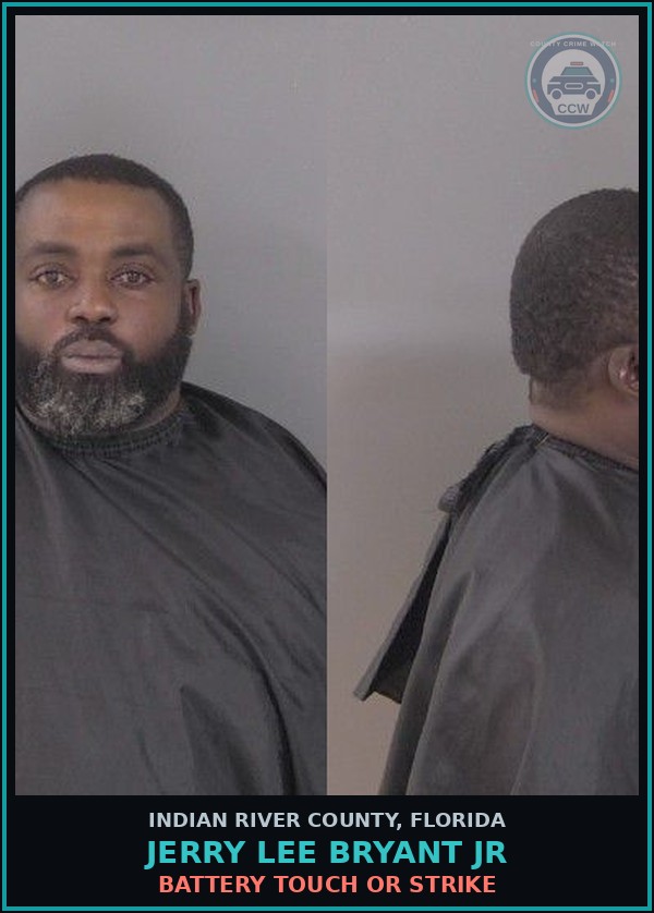 Booking mugshot of Jerry Lee Bryant Jr in Indian River County