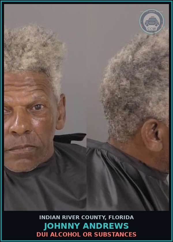 Booking mugshot of JOHNNY ANDREWS in Indian River County